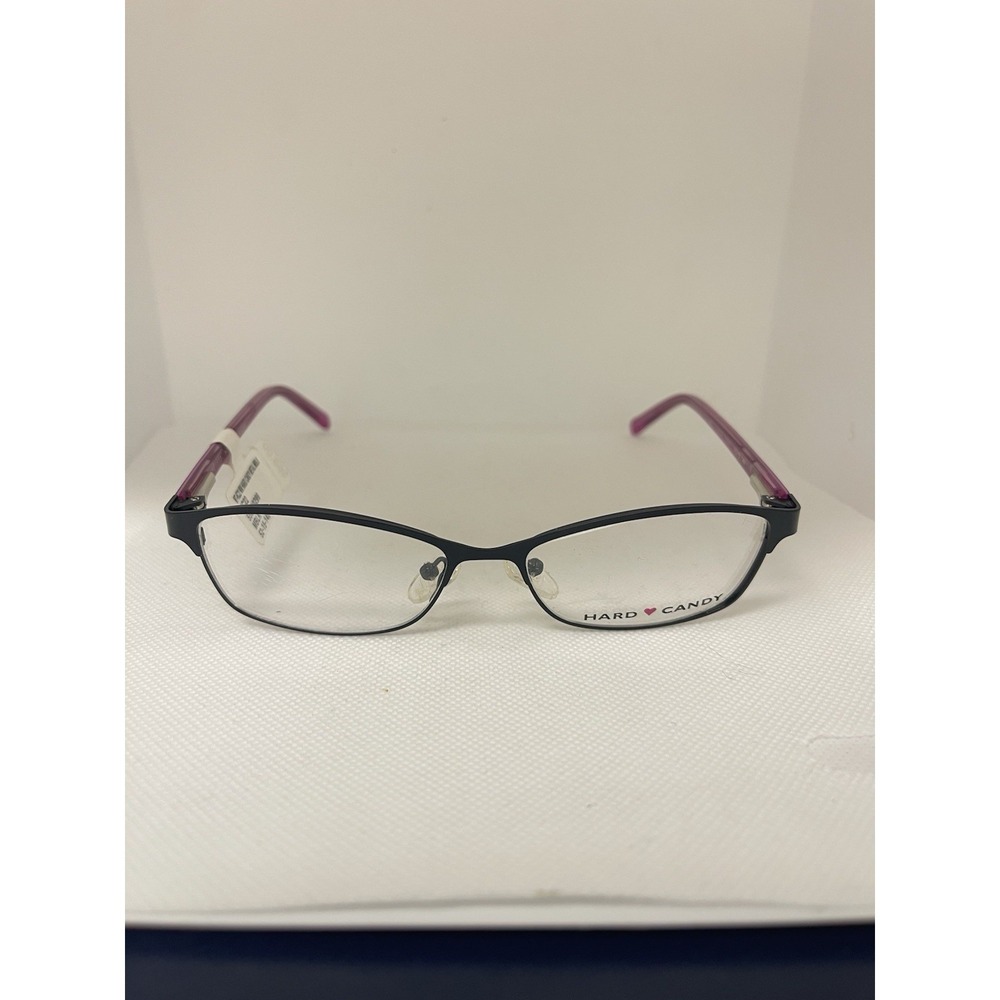 Hard Candy HC22‎ MBLK 52-15-140 Matte Black Metal Full Rim Eyeglasses Frame D34